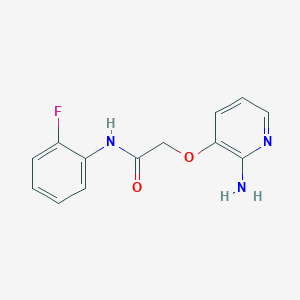molecular formula C13H12FN3O2 B7816025 2-(2-aminopyridin-3-yl)oxy-N-(2-fluorophenyl)acetamide 
