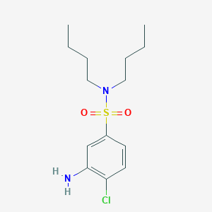 molecular formula C14H23ClN2O2S B7816039 3-amino-N,N-dibutyl-4-chlorobenzenesulfonamide 