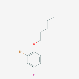 molecular formula C12H16BrFO B7816082 2-Bromo-4-fluoro-1-(hexyloxy)benzene 