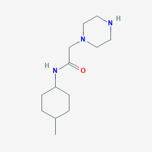 molecular formula C13H25N3O B7816088 N-(4-methylcyclohexyl)-2-(piperazin-1-yl)acetamide 