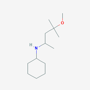 molecular formula C13H27NO B7816103 N-(4-methoxy-4-methylpentan-2-yl)cyclohexanamine 