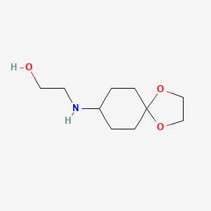 2-({1,4-Dioxaspiro[4.5]decan-8-yl}amino)ethan-1-ol