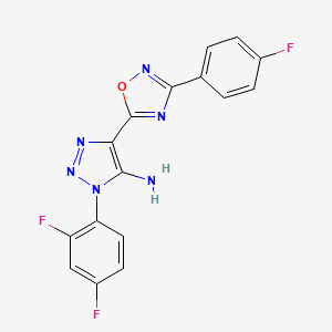 molecular formula C16H9F3N6O B7816182 1-(2,4-difluorophenyl)-4-[3-(4-fluorophenyl)-1,2,4-oxadiazol-5-yl]-1H-1,2,3-triazol-5-amine 