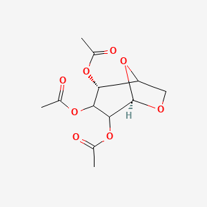 molecular formula C12H16O8 B7816212 Acetic acid (2R,5R)-2,4-diacetoxy-6,8-dioxa-bicyclo[3.2.1]oct-3-yl ester 