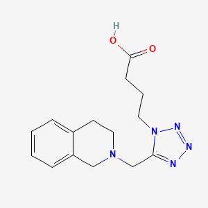 molecular formula C15H19N5O2 B7816227 4-[5-(3,4-dihydroisoquinolin-2(1H)-ylmethyl)-1H-tetrazol-1-yl]butanoic acid 