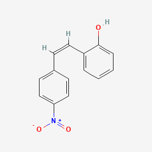 molecular formula C14H11NO3 B7816240 2-[(Z)-2-(4-nitrophenyl)ethenyl]phenol 