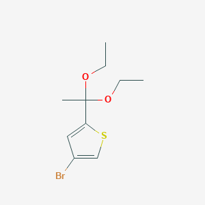 molecular formula C10H15BrO2S B7816241 4-Bromo-2-(1,1-diethoxyethyl)thiophene 