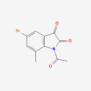 molecular formula C11H8BrNO3 B7816261 1-Acetyl-5-bromo-7-methylindole-2,3-dione 