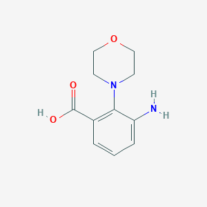 molecular formula C11H14N2O3 B7816399 3-Amino-2-(morpholin-4-yl)benzoic acid CAS No. 924861-78-9