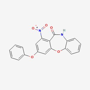 molecular formula C19H12N2O5 B7816403 1-nitro-3-phenoxydibenzo[b,f][1,4]oxazepin-11(10H)-one 