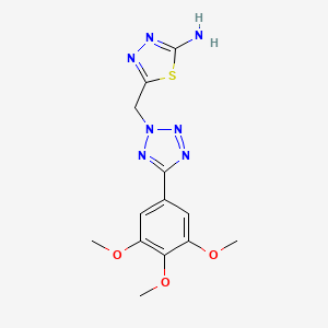 5-[[5-(3,4,5-Trimethoxyphenyl)-2H-tetrazol-2-yl]methyl]-1,3,4-thiadiazol-2-amine
