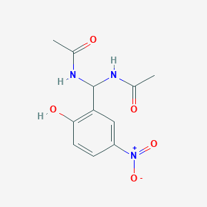 N-[acetamido-(2-hydroxy-5-nitrophenyl)methyl]acetamide