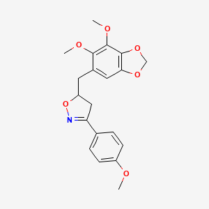 4,5-Dimethoxy-6-[[3-(4-methoxyphenyl)-2-isoxazoline-5-yl]methyl]-1,3-benzodioxole