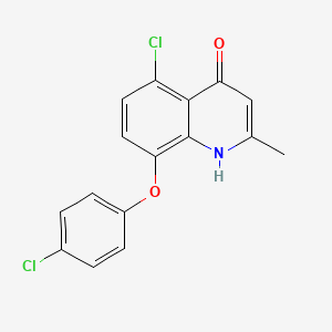 5-Chloro-8-(4-chlorophenoxy)-2-methylquinolin-4-ol