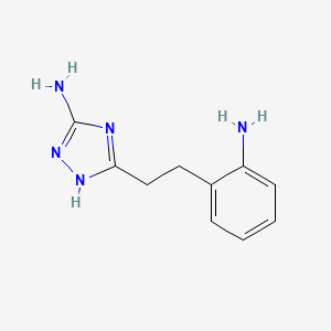 molecular formula C10H13N5 B7816472 5-(2-aminophenethyl)-4H-1,2,4-triazol-3-amine CAS No. 924871-48-7