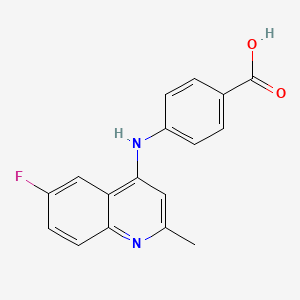 4-[(6-Fluoro-2-methylquinolin-4-yl)amino]benzoic acid