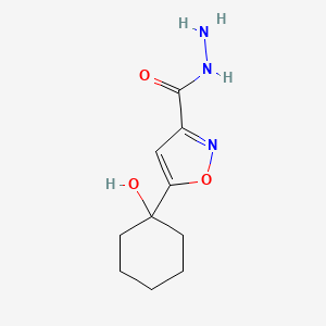 molecular formula C10H15N3O3 B7816489 5-(1-Hydroxycyclohexyl)-3-isoxazolecarbohydrazide CAS No. 924871-50-1