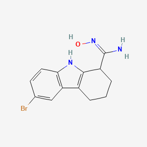 molecular formula C13H14BrN3O B7816534 6-bromo-N'-hydroxy-2,3,4,9-tetrahydro-1H-carbazole-1-carboximidamide 