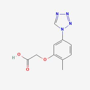 molecular formula C10H10N4O3 B7816594 [2-methyl-5-(1H-tetrazol-1-yl)phenoxy]acetic acid CAS No. 924859-17-6