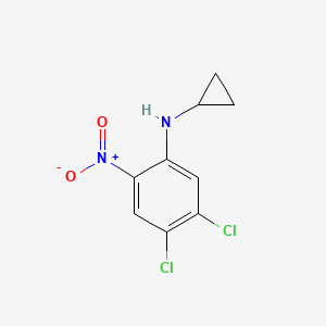 molecular formula C9H8Cl2N2O2 B7816607 4,5-dichloro-N-cyclopropyl-2-nitroaniline 