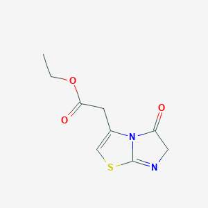 molecular formula C9H10N2O3S B7816665 ethyl 2-(5-oxo-6H-imidazo[2,1-b][1,3]thiazol-3-yl)acetate 
