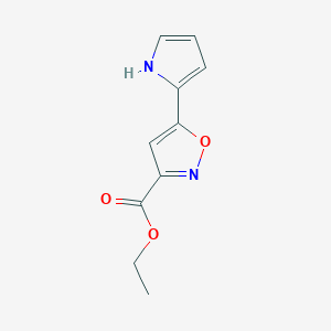 molecular formula C10H10N2O3 B7816671 ethyl 5-(1H-pyrrol-2-yl)-1,2-oxazole-3-carboxylate 