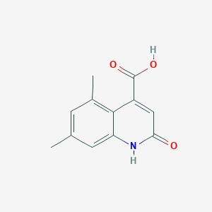 molecular formula C12H11NO3 B7816692 2-Hydroxy-5,7-dimethylquinoline-4-carboxylic acid 