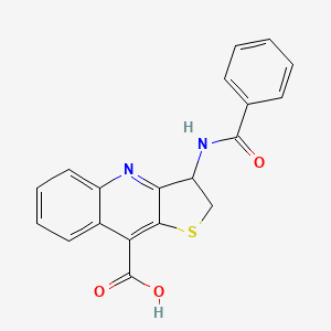 molecular formula C19H14N2O3S B7816694 3-[(Phenylcarbonyl)amino]-2,3-dihydrothieno[3,2-b]quinoline-9-carboxylic acid 