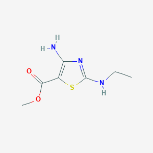 molecular formula C7H11N3O2S B7816699 Methyl 4-amino-2-(ethylamino)-1,3-thiazole-5-carboxylate 