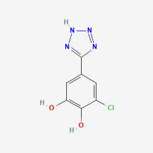 molecular formula C7H5ClN4O2 B7816719 3-Chloro-5-(1H-1,2,3,4-tetrazol-5-yl)benzene-1,2-diol 