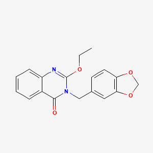 molecular formula C18H16N2O4 B7816733 3-(1,3-Benzodioxol-5-ylmethyl)-2-ethoxy-4(3H)-quinazolinone 