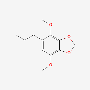 molecular formula C12H16O4 B7816759 4,7-Dimethoxy-5-propyl-1,3-benzodioxole 