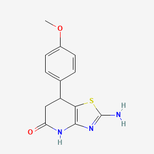 molecular formula C13H13N3O2S B7816761 2-amino-7-(4-methoxyphenyl)-6,7-dihydro[1,3]thiazolo[4,5-b]pyridin-5(4H)-one CAS No. 936074-37-2