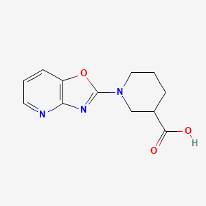molecular formula C12H13N3O3 B7816769 1-(Oxazolo[4,5-b]pyridin-2-yl)piperidine-3-carboxylic acid 