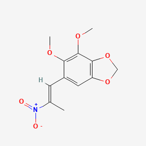molecular formula C12H13NO6 B7816795 4,5-dimethoxy-6-[(E)-2-nitro-1-propenyl]-1,3-benzodioxole 