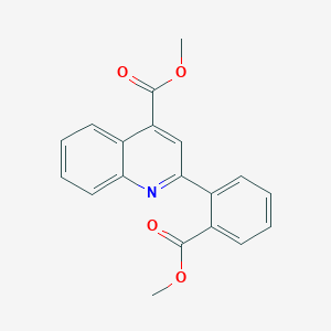 molecular formula C19H15NO4 B7816823 Methyl 2-[2-(methoxycarbonyl)phenyl]quinoline-4-carboxylate 