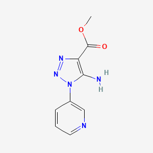 molecular formula C9H9N5O2 B7816829 methyl 5-amino-1-(3-pyridyl)-1H-1,2,3-triazole-4-carboxylate 