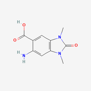 molecular formula C10H11N3O3 B7816854 6-amino-1,3-dimethyl-2-oxo-2,3-dihydro-1H-benzimidazole-5-carboxylic acid CAS No. 936074-57-6