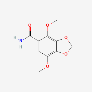 molecular formula C10H11NO5 B7816865 4,7-Dimethoxy-1,3-benzodioxole-5-carboxamide CAS No. 114035-69-7