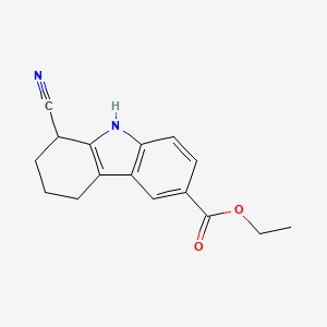 molecular formula C16H16N2O2 B7816885 ethyl 1-cyano-2,3,4,9-tetrahydro-1H-carbazole-6-carboxylate 