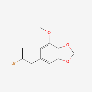molecular formula C11H13BrO3 B7816891 6-(2-Bromopropyl)-4-methoxy-1,3-benzodioxole 