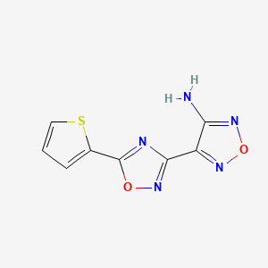 molecular formula C8H5N5O2S B7816904 1,2,5-Oxadiazol-3-amine, 4-[5-(2-thienyl)-1,2,4-oxadiazol-3-yl]- 