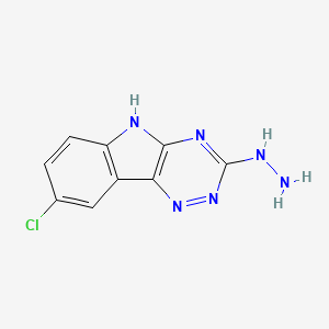 molecular formula C9H7ClN6 B7816909 8-Chloro-3-hydrazino-5H-[1,2,4]triazino[5,6-b]indole 