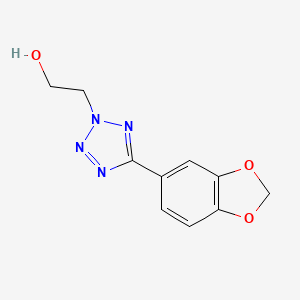 molecular formula C10H10N4O3 B7816917 2-[5-(1,3-benzodioxol-5-yl)-2H-tetrazol-2-yl]ethanol 