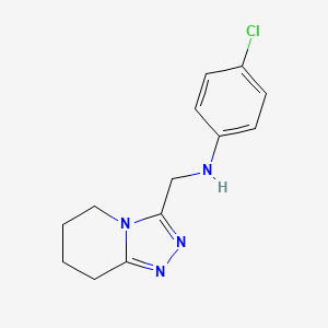 molecular formula C13H15ClN4 B7816954 4-chloro-N-(5,6,7,8-tetrahydro[1,2,4]triazolo[4,3-a]pyridin-3-ylmethyl)aniline 