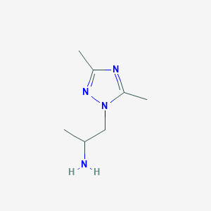 molecular formula C7H14N4 B7816980 1-(3,5-dimethyl-1H-1,2,4-triazol-1-yl)propan-2-amine 