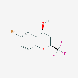 molecular formula C10H8BrF3O2 B7817002 (2S,4S)-6-bromo-2-(trifluoromethyl)-3,4-dihydro-2H-chromen-4-ol 