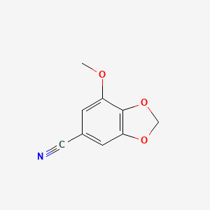 molecular formula C9H7NO3 B7817009 7-Methoxy-1,3-benzodioxol-5-yl cyanide 