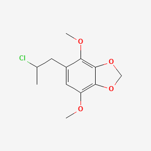 molecular formula C12H15ClO4 B7817022 5-(2-Chloropropyl)-4,7-dimethoxy-1,3-benzodioxole 
