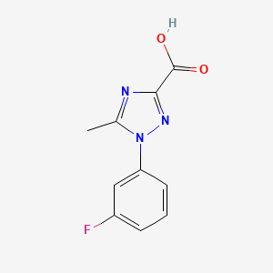 molecular formula C10H8FN3O2 B7817036 1-(3-fluorophenyl)-5-methyl-1H-1,2,4-triazole-3-carboxylic acid 
